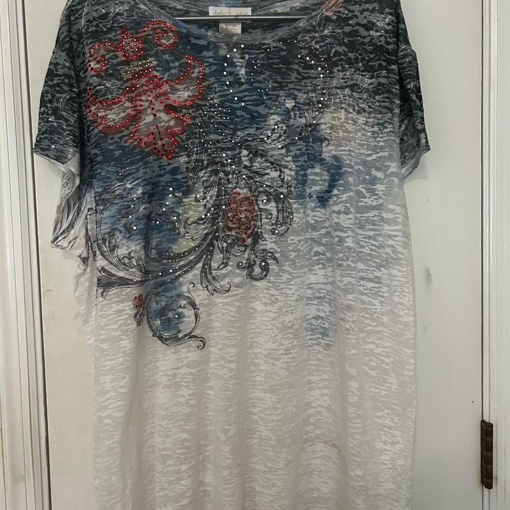 Baby Phat Red and Blue Loose fit T-shirt
